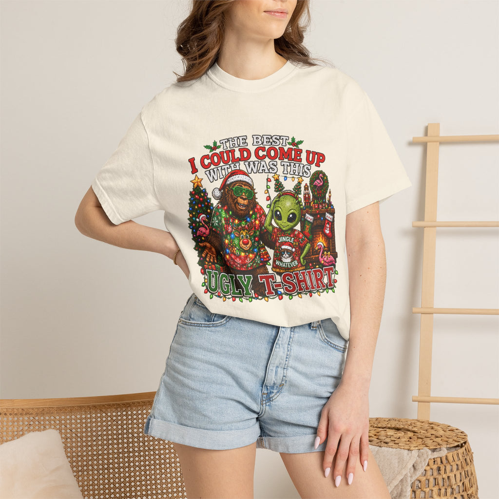 Ugly Christmas T-Shirt — 'I Could Come Up With An Elfier Design But This Is My Ugly T-Shirt' Holiday Tee