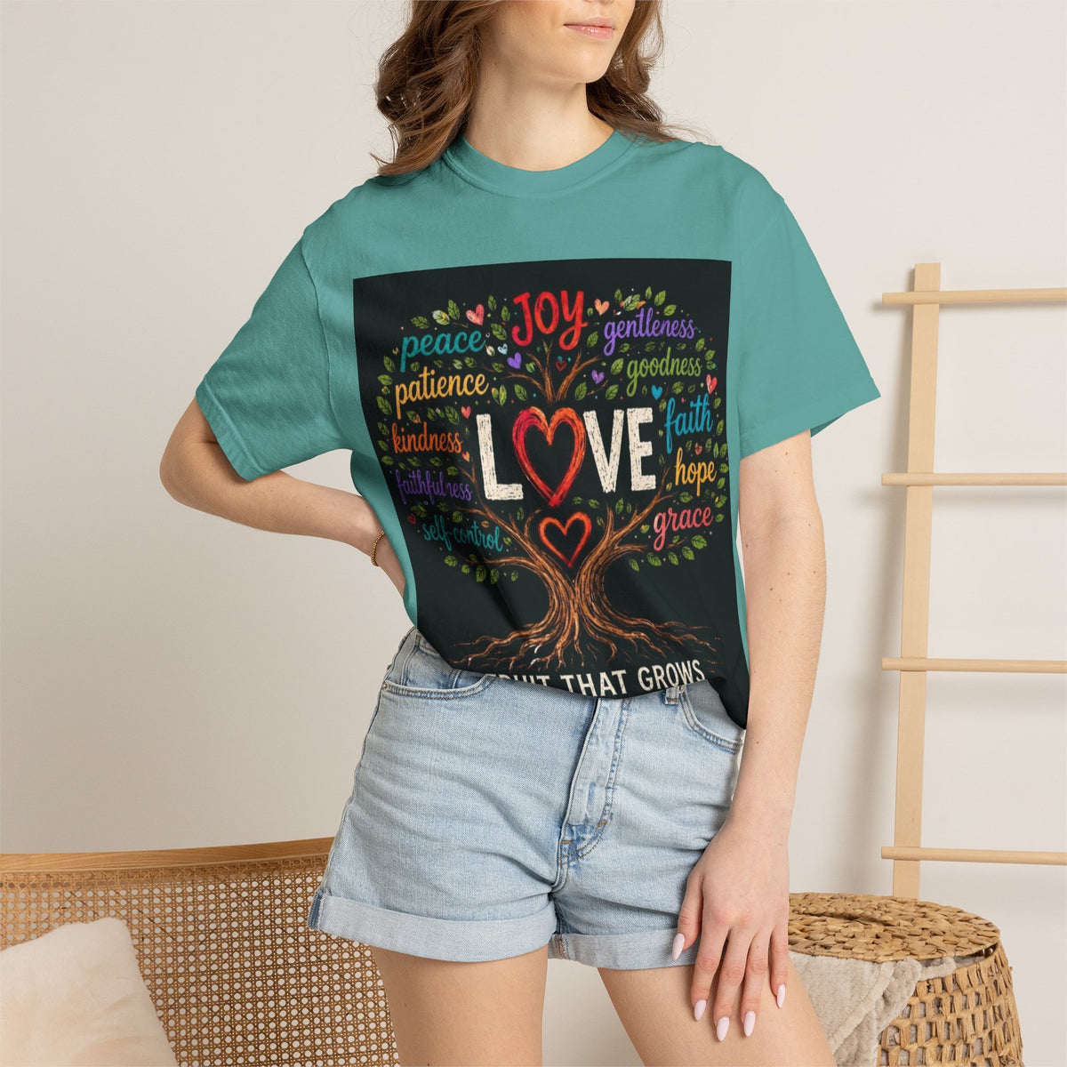 Love Tree T-Shirt — "Fruit That Grows From Love" Inspirational Faith Tee