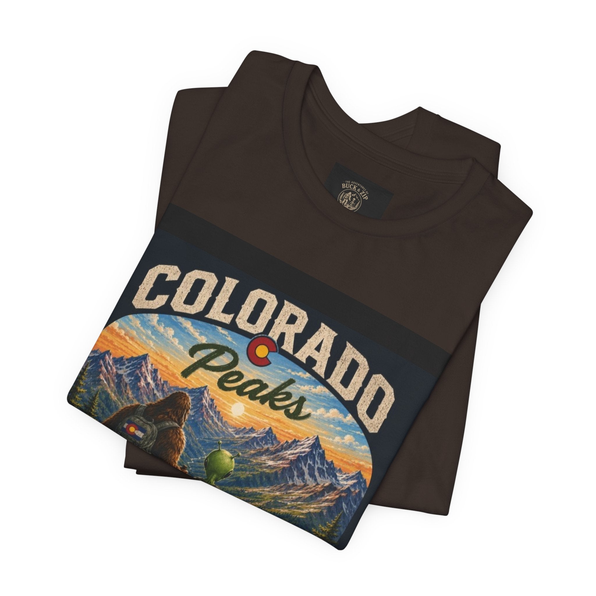 Colorado Peaks T‑Shirt — Retro Mountain Adventure Tee