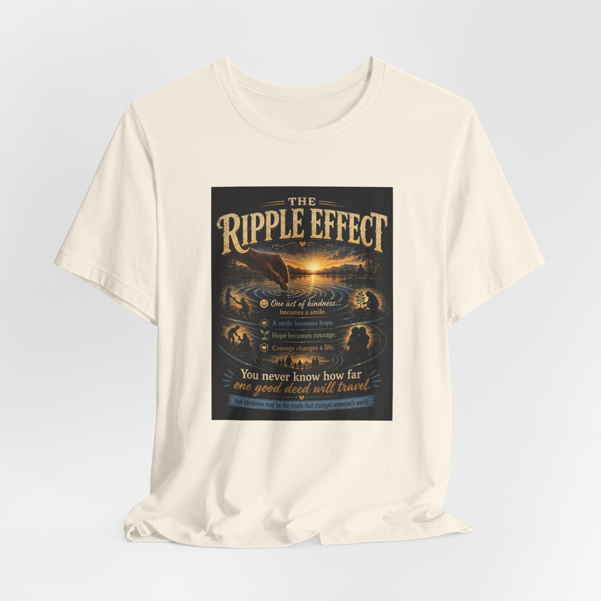 Ripple Effect T-Shirt — Inspirational Ocean Sunset Graphic Tee