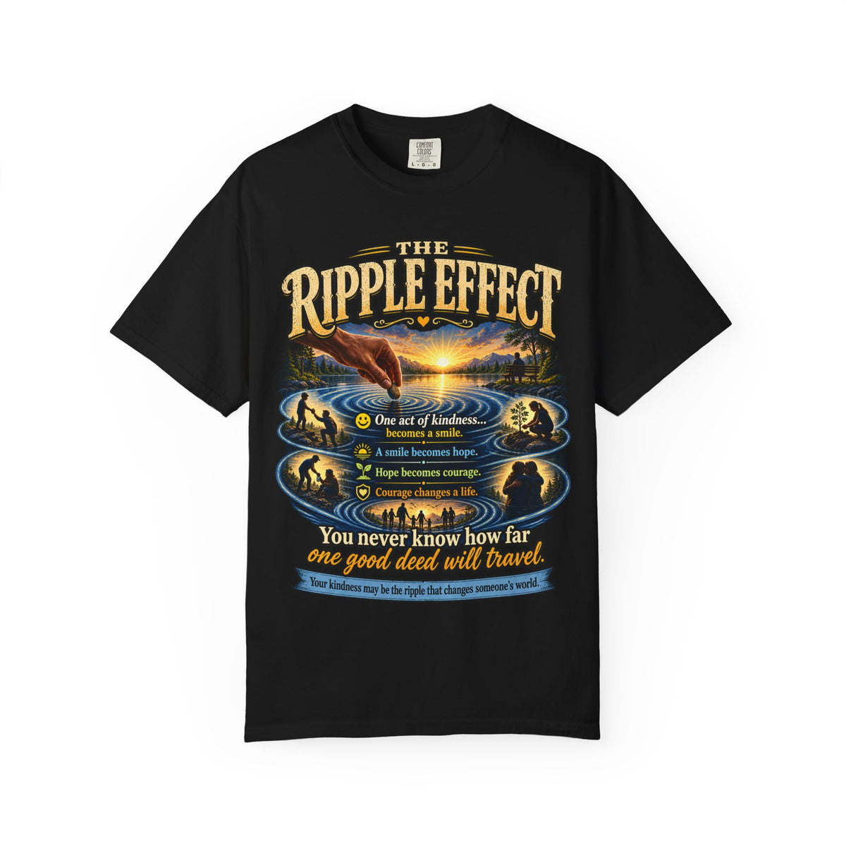 Ripple Effect T-Shirt — Inspirational Nature Graphic Tee