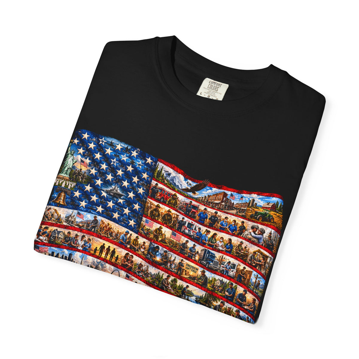 Patriotic 'America the Beautiful' Flag T-Shirt