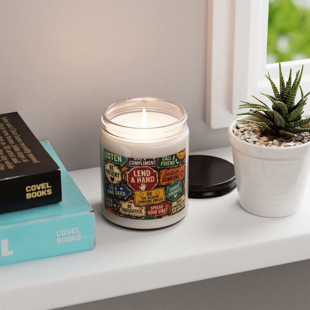 Scented Soy Candle — 'Lend a Hand' Inspirational Signs Jar
