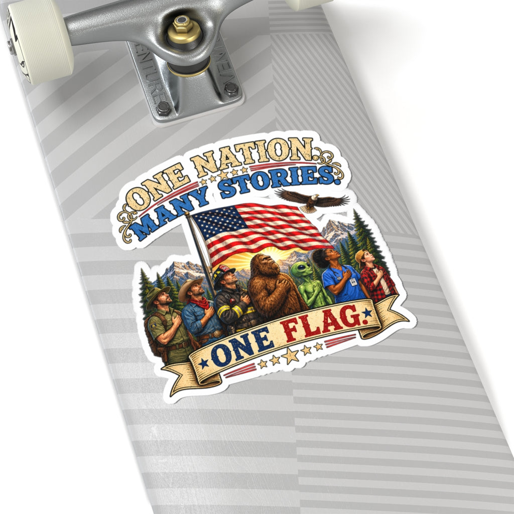 One Nation Many Stories - Patriotic Kiss-Cut Sticker