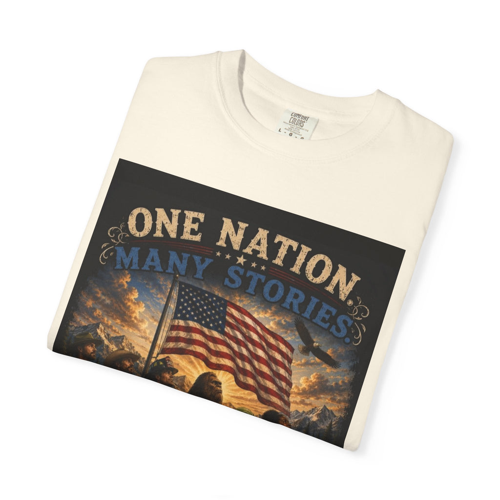 One Nation, One Flag T-Shirt — Patriotic American Flag Graphic Tee