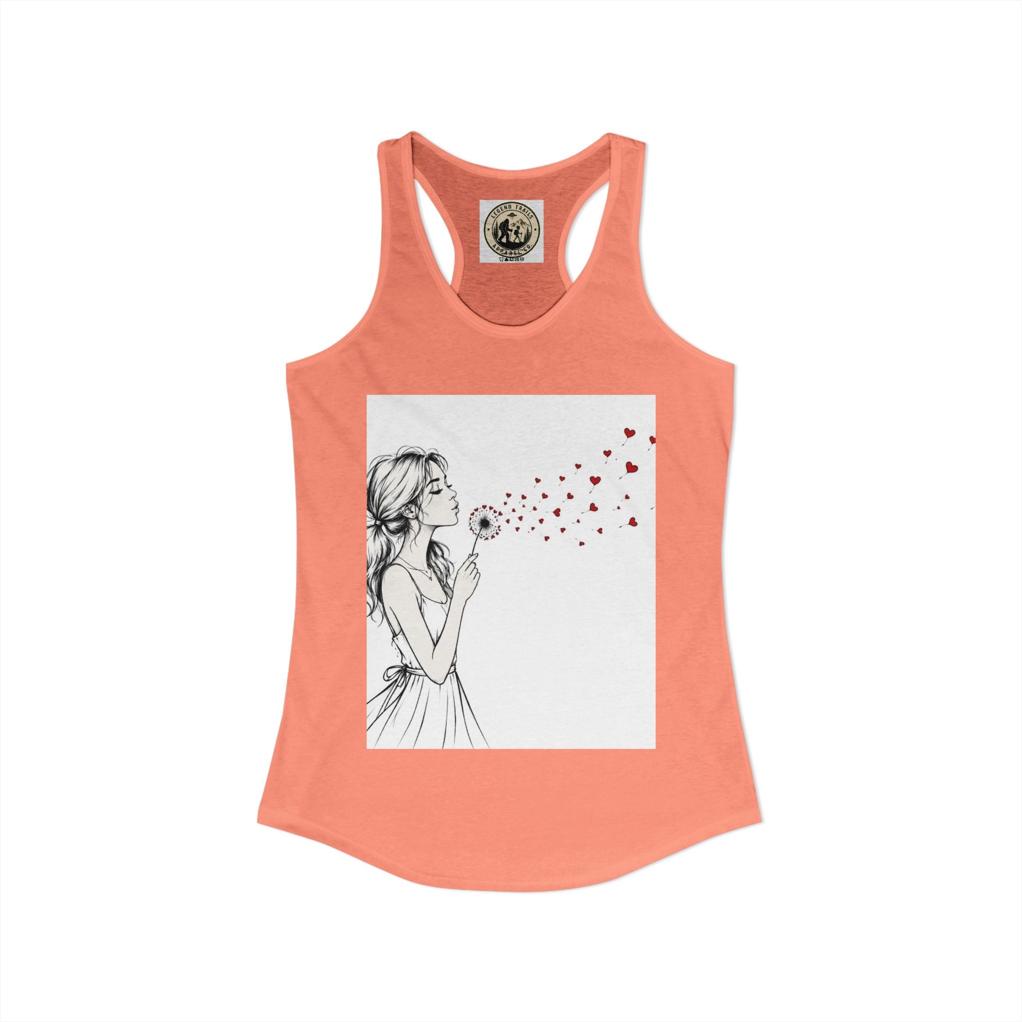 Women's Ideal Racerback Tank " SHARE THE LOVE"