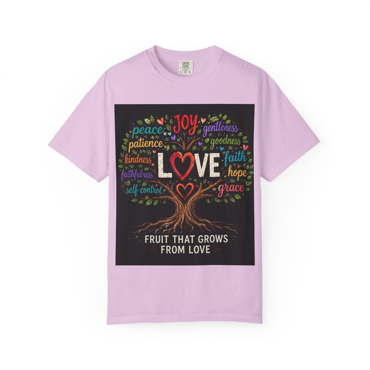 Love Tree T-Shirt — "Fruit That Grows From Love" Inspirational Faith Tee