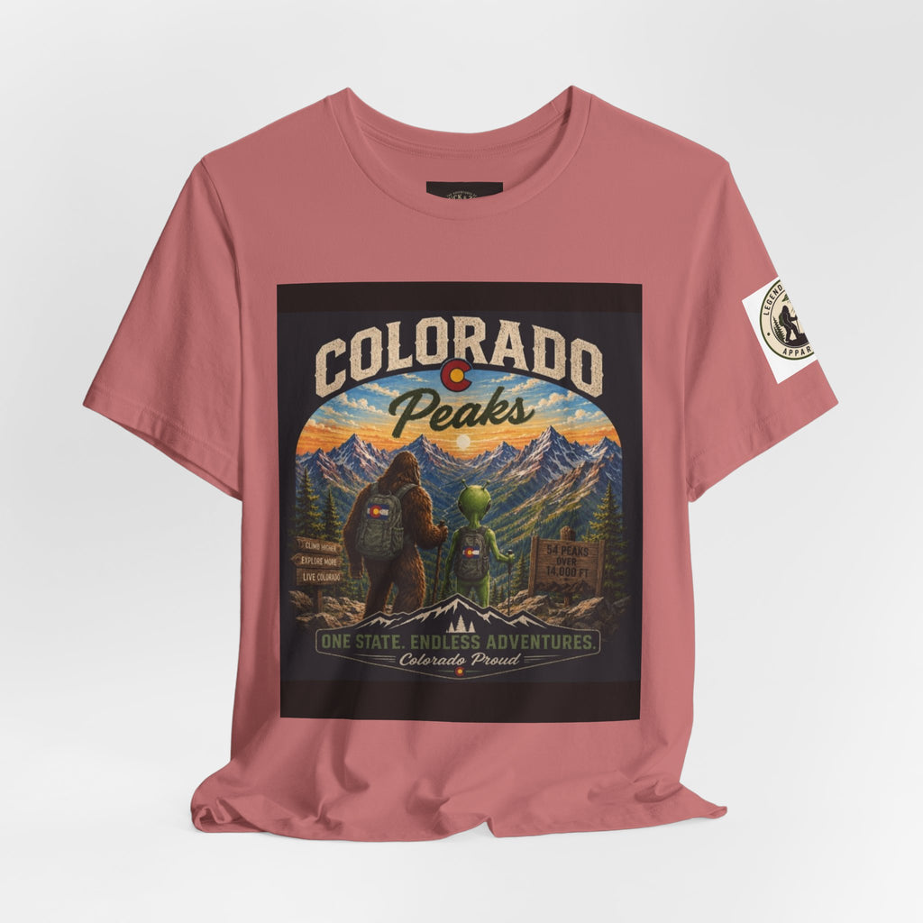 Colorado Peaks T‑Shirt — Retro Mountain Adventure Tee