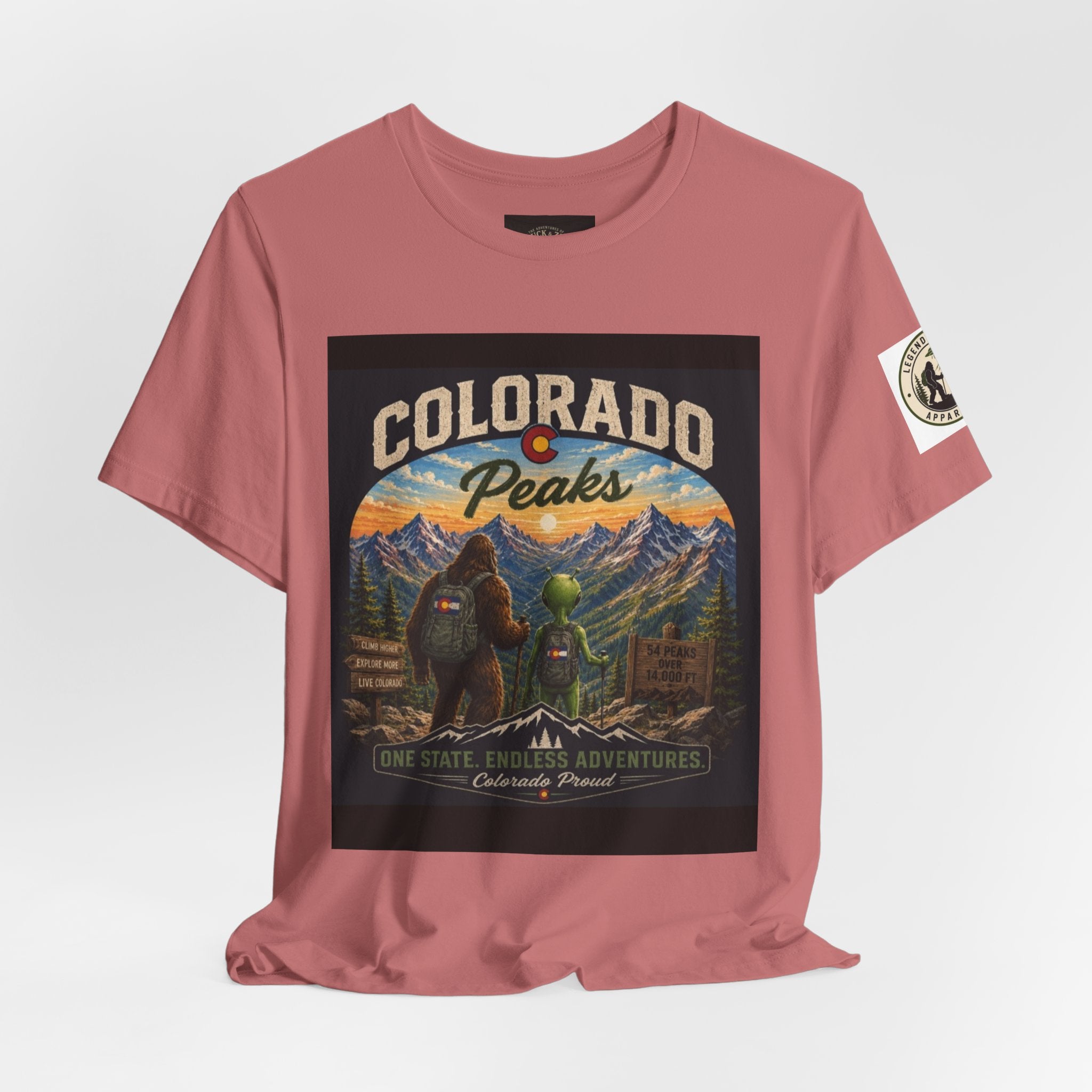 Colorado Peaks T‑Shirt — Retro Mountain Adventure Tee