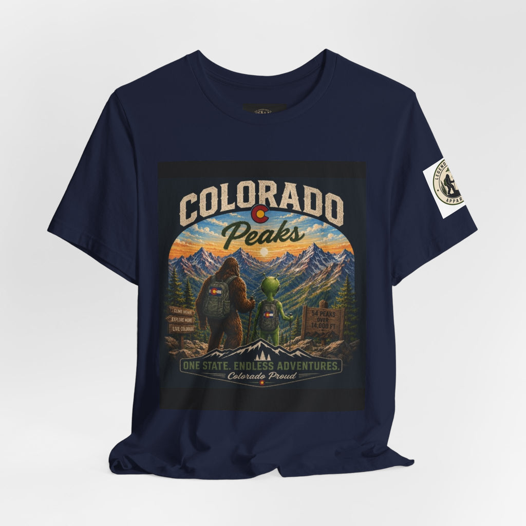Colorado Peaks T‑Shirt — Retro Mountain Adventure Tee