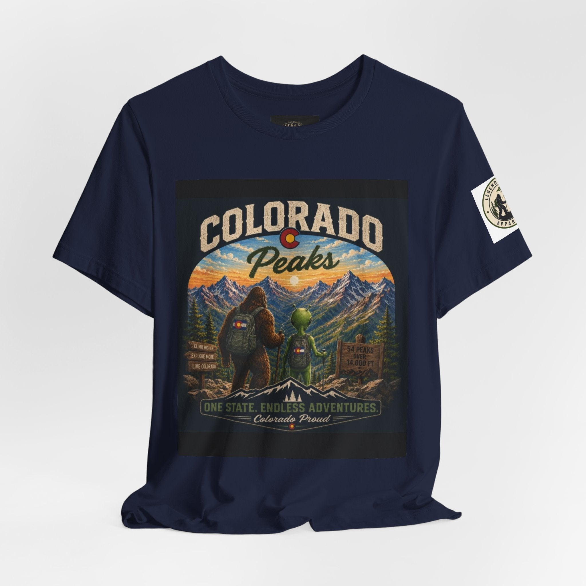 Colorado Peaks T‑Shirt — Retro Mountain Adventure Tee