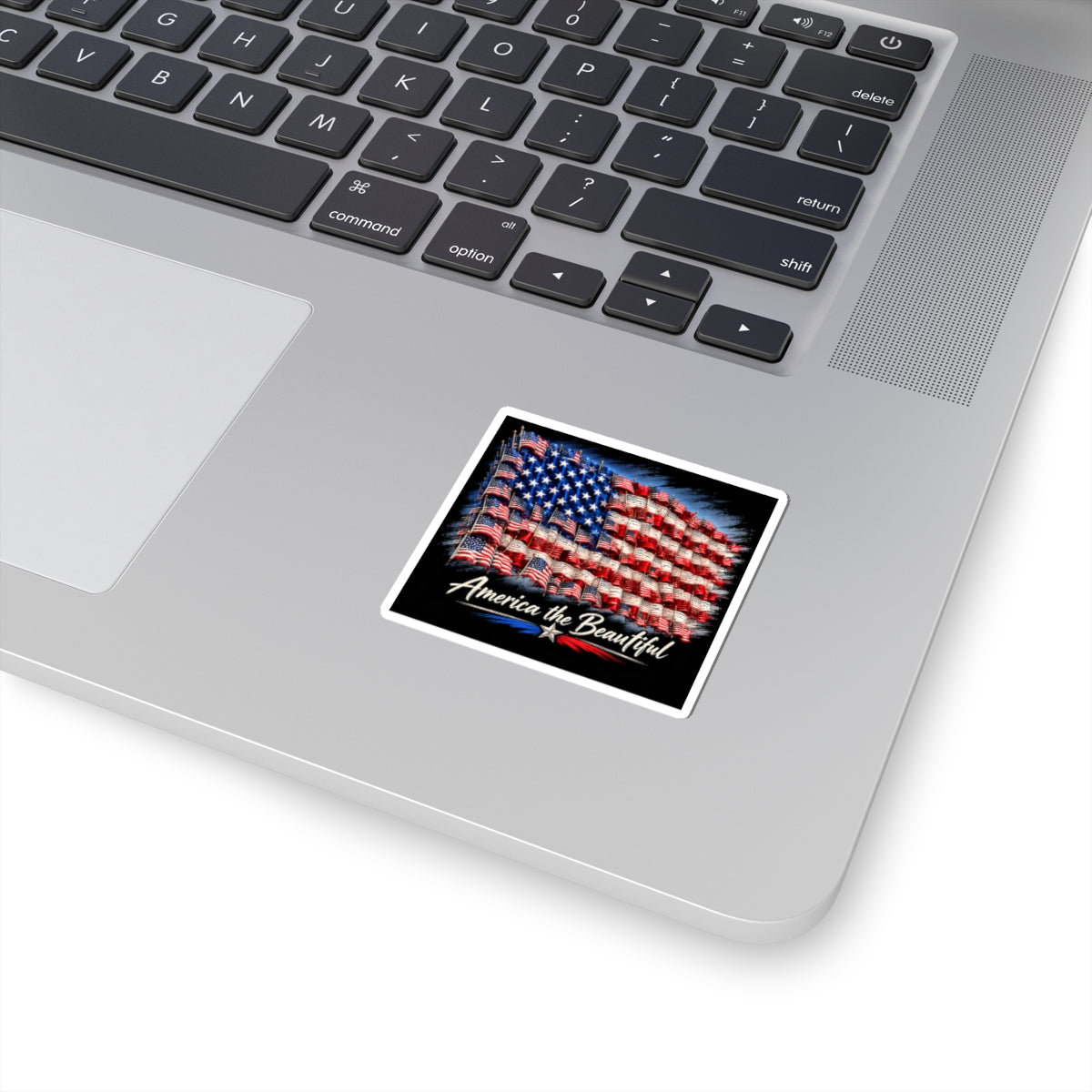 America the Beautiful Flag Sticker — Patriotic USA Kiss-Cut Decal for Laptops, Water Bottles & Cars