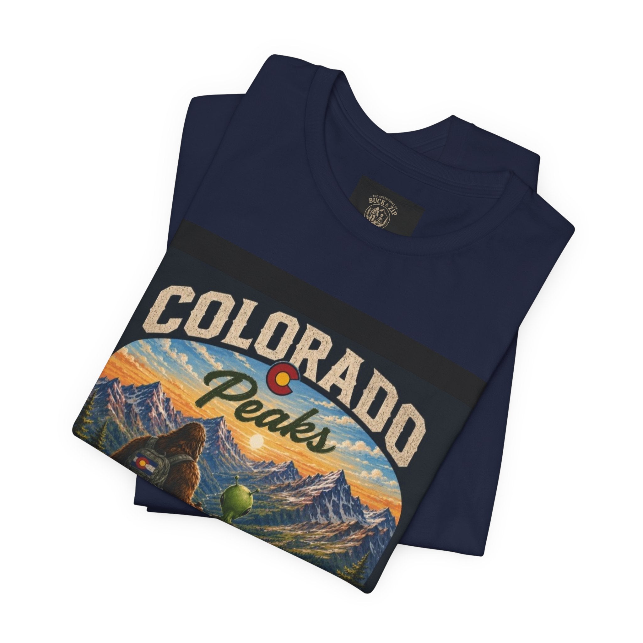 Colorado Peaks T‑Shirt — Retro Mountain Adventure Tee