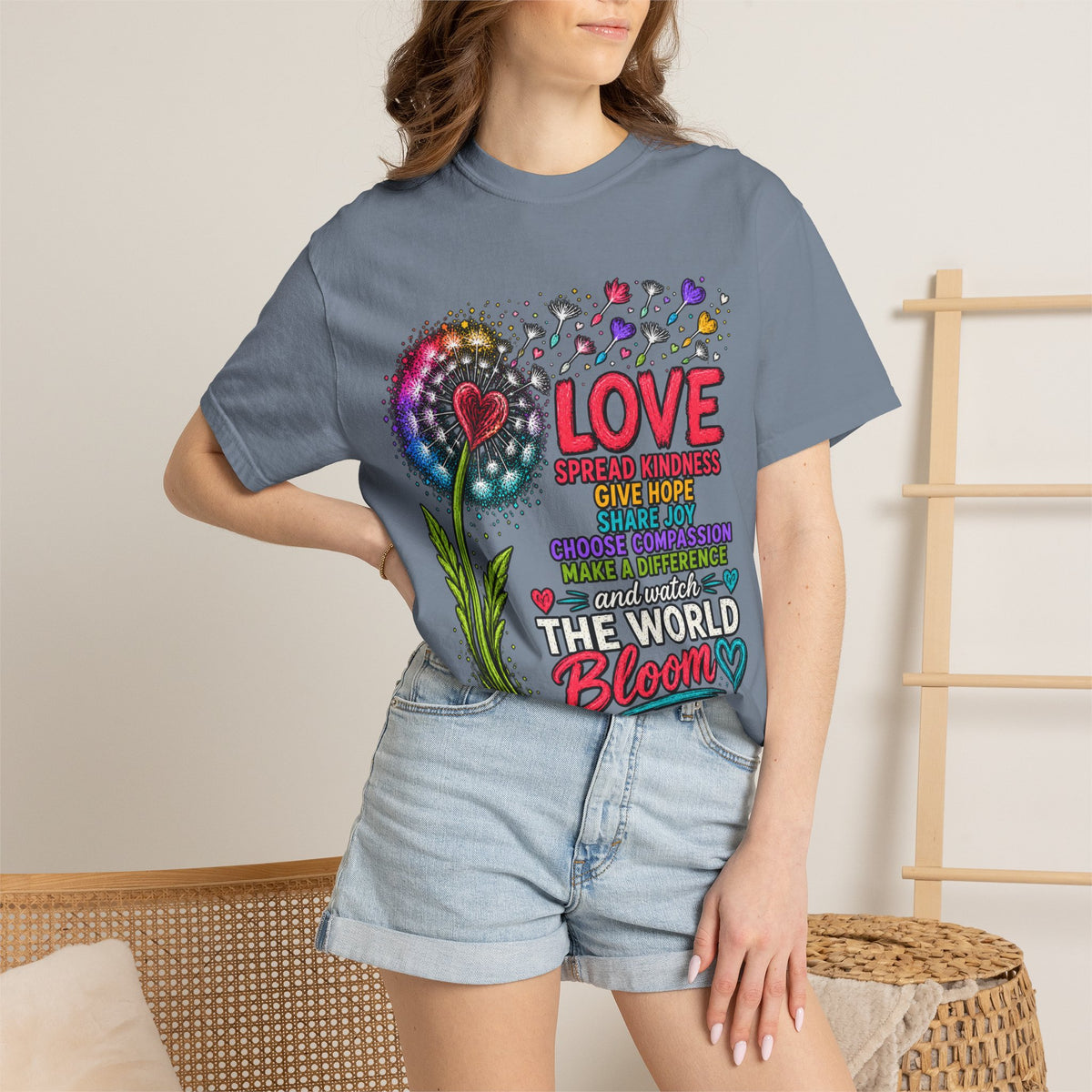 Love Blooms Floral Graphic T-Shirt