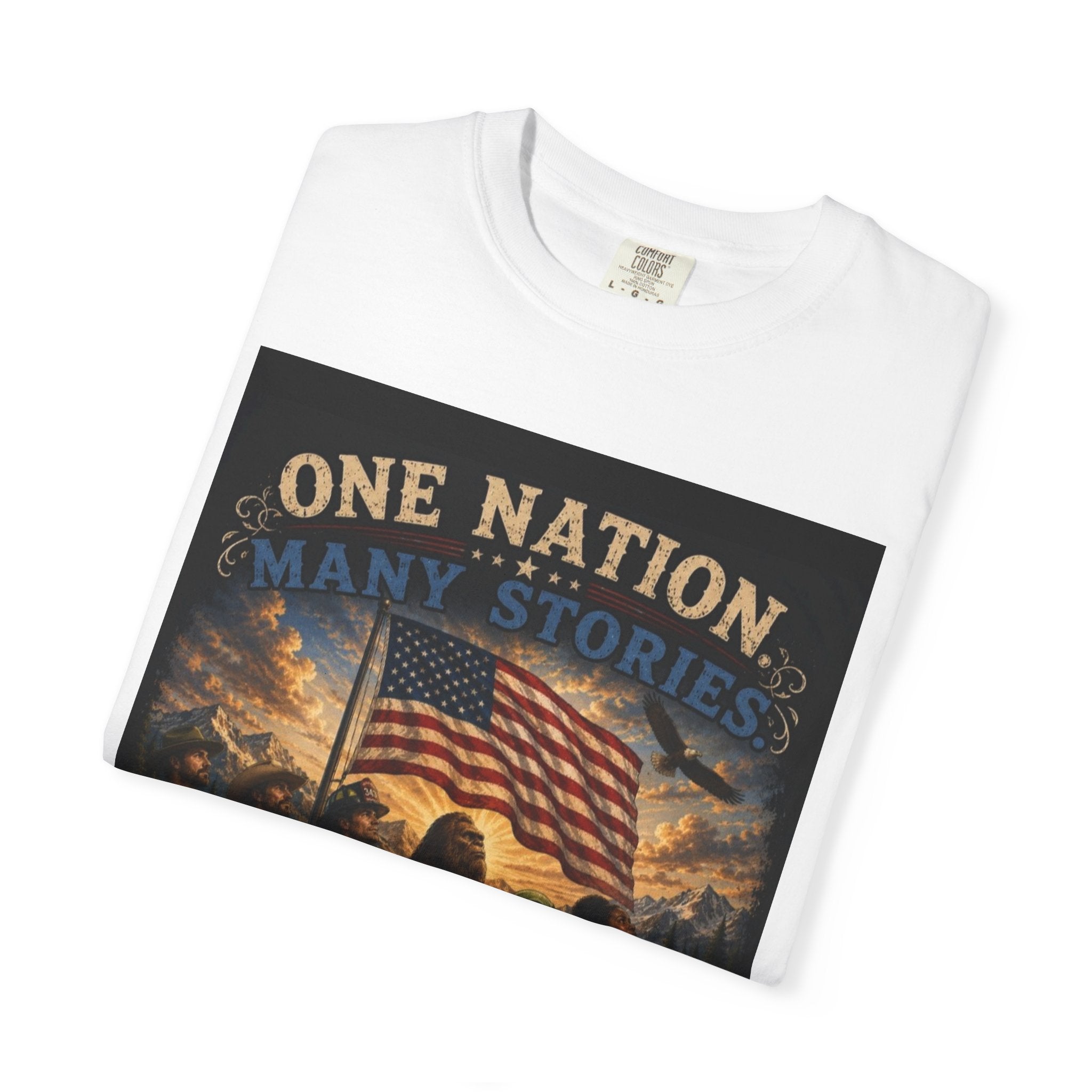 One Nation, One Flag T-Shirt — Patriotic American Flag Graphic Tee