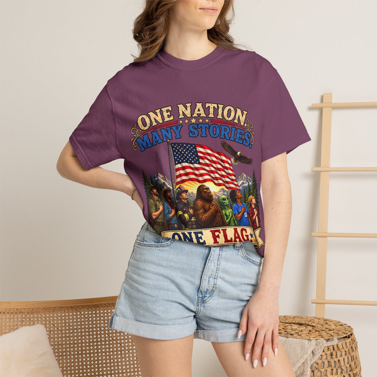 One Nation Many Stories One Flag T-Shirt
