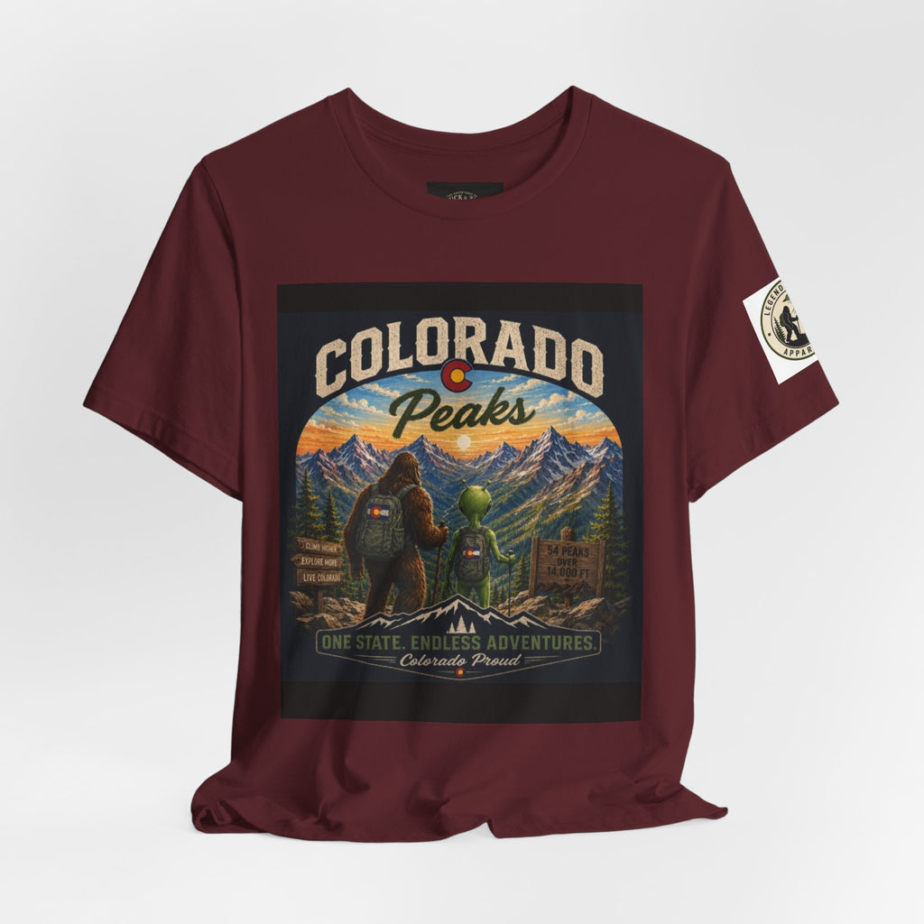 Colorado Peaks T‑Shirt — Retro Mountain Adventure Tee