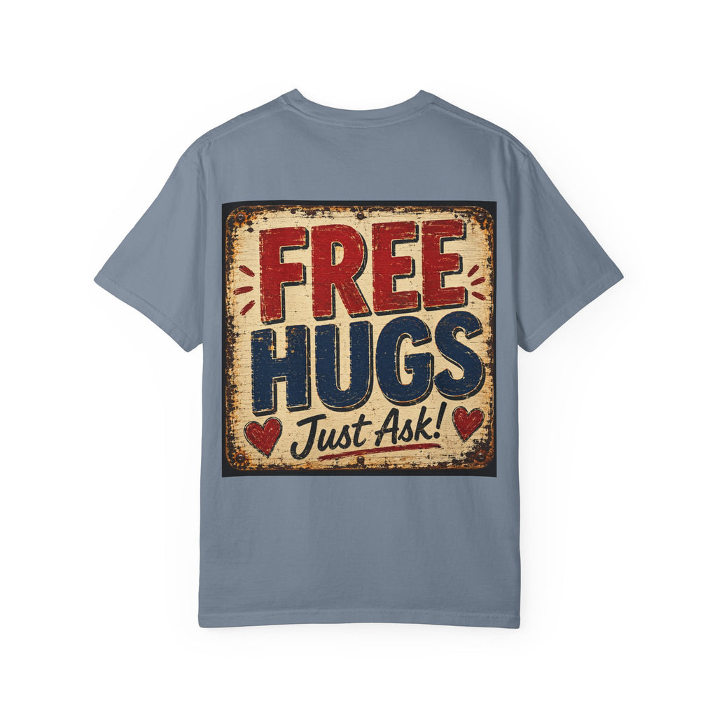 Free Hugs Vintage Graphic T-Shirt — "Free Hugs Just Ask" Comfort Tee