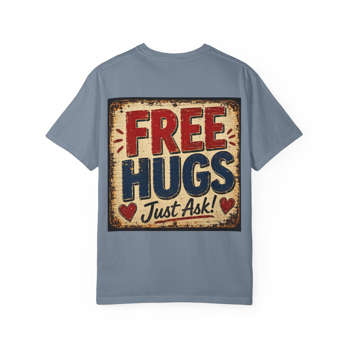Free Hugs Vintage Graphic T-Shirt — "Free Hugs Just Ask" Comfort Tee