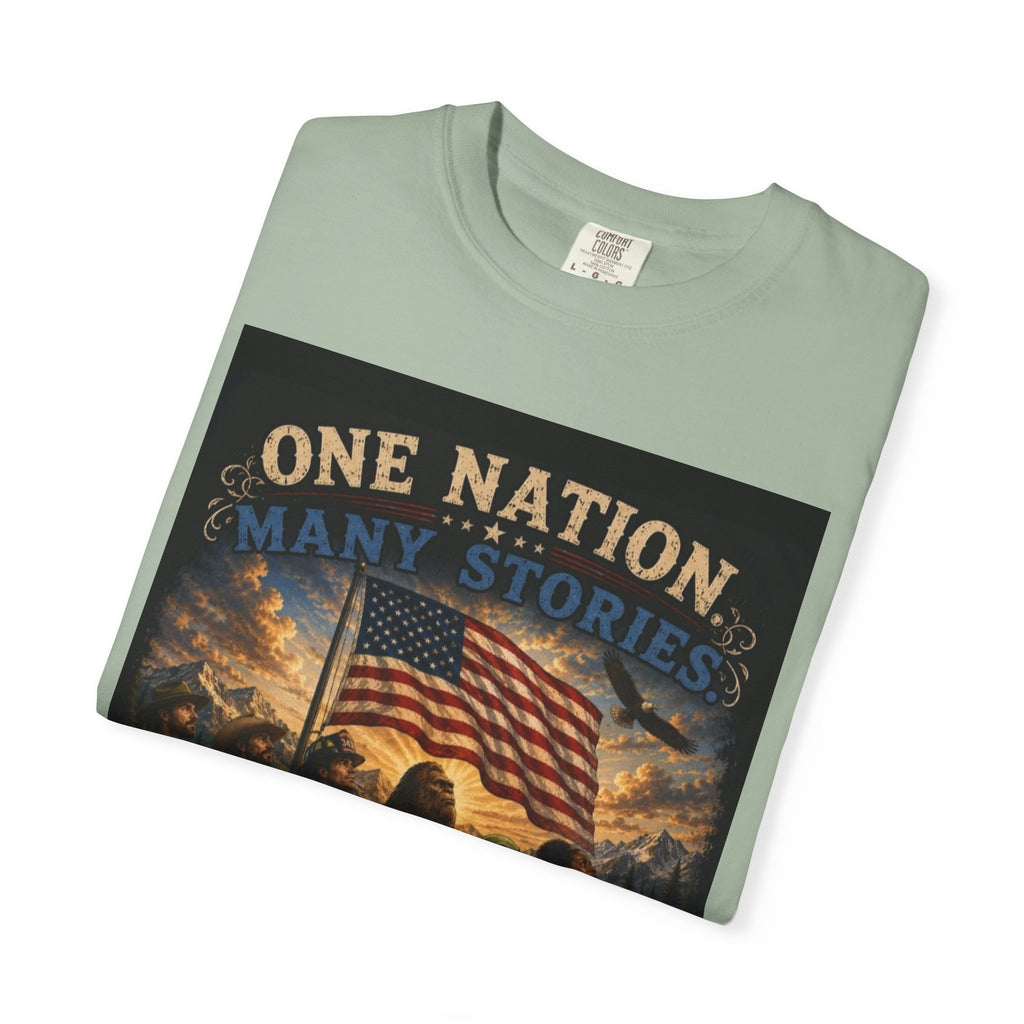 One Nation, One Flag T-Shirt — Patriotic American Flag Graphic Tee