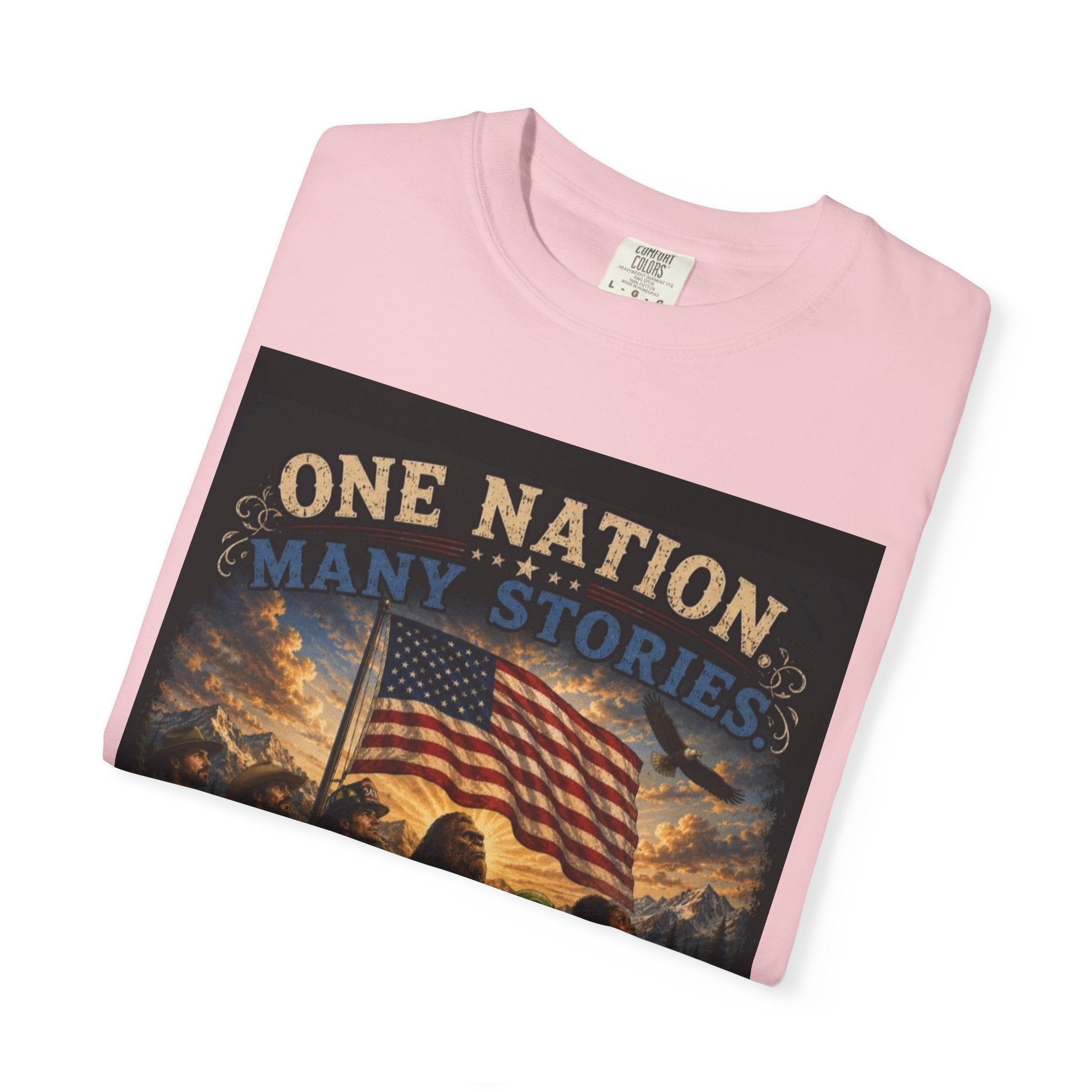 One Nation, One Flag T-Shirt — Patriotic American Flag Graphic Tee
