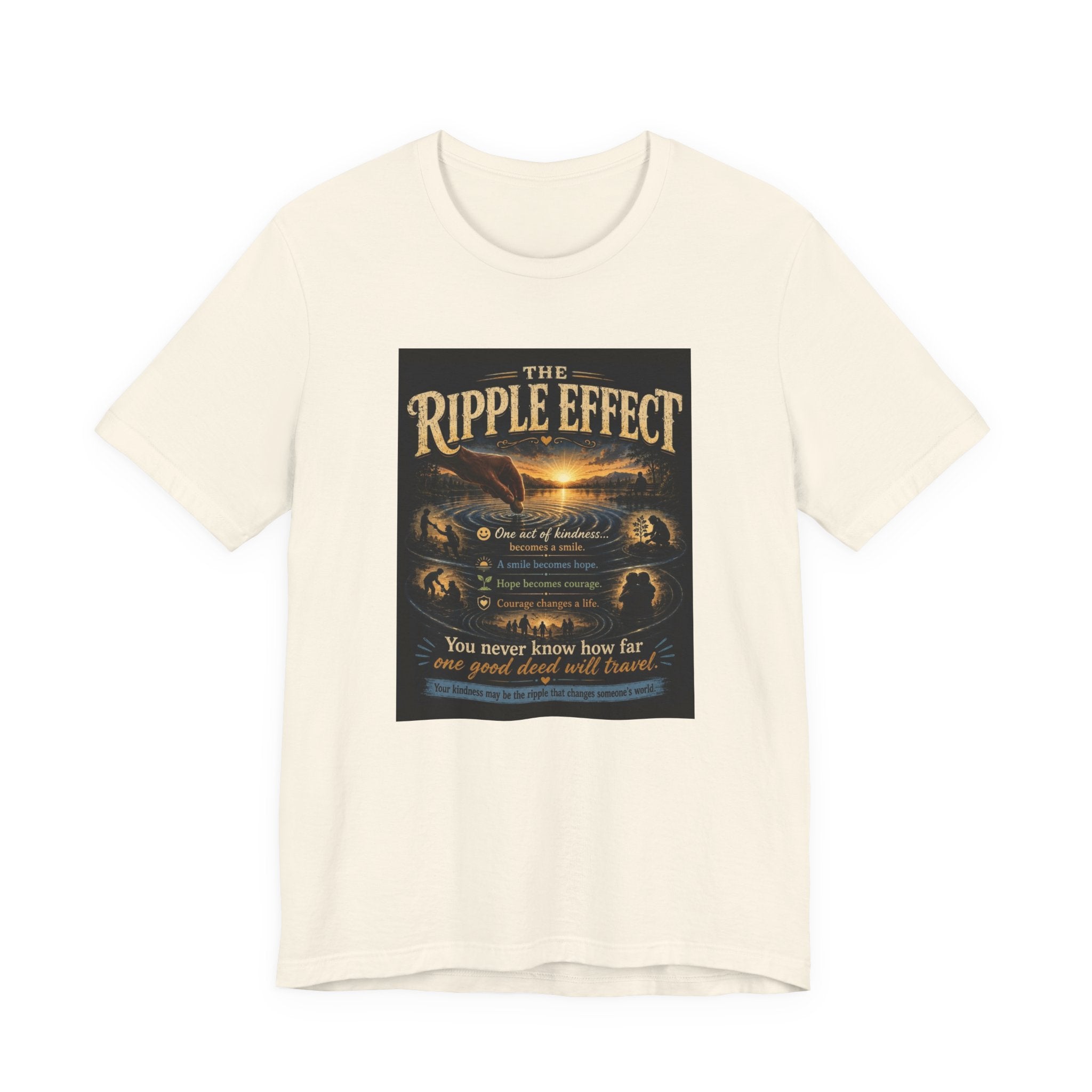 Ripple Effect T-Shirt — Inspirational Ocean Sunset Graphic Tee