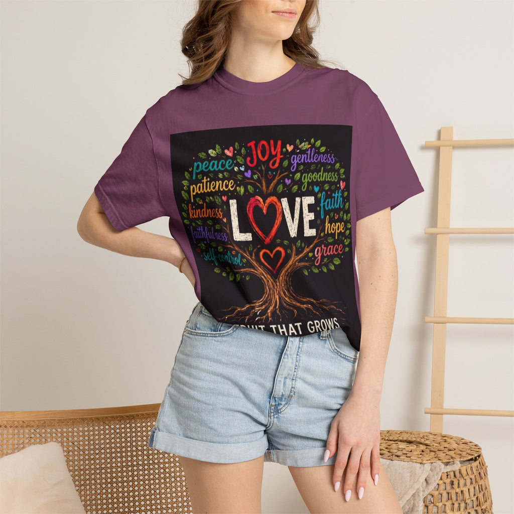Love Tree T-Shirt — "Fruit That Grows From Love" Inspirational Faith Tee