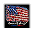 America the Beautiful Flag Sticker — Patriotic USA Kiss-Cut Decal for Laptops, Water Bottles & Cars