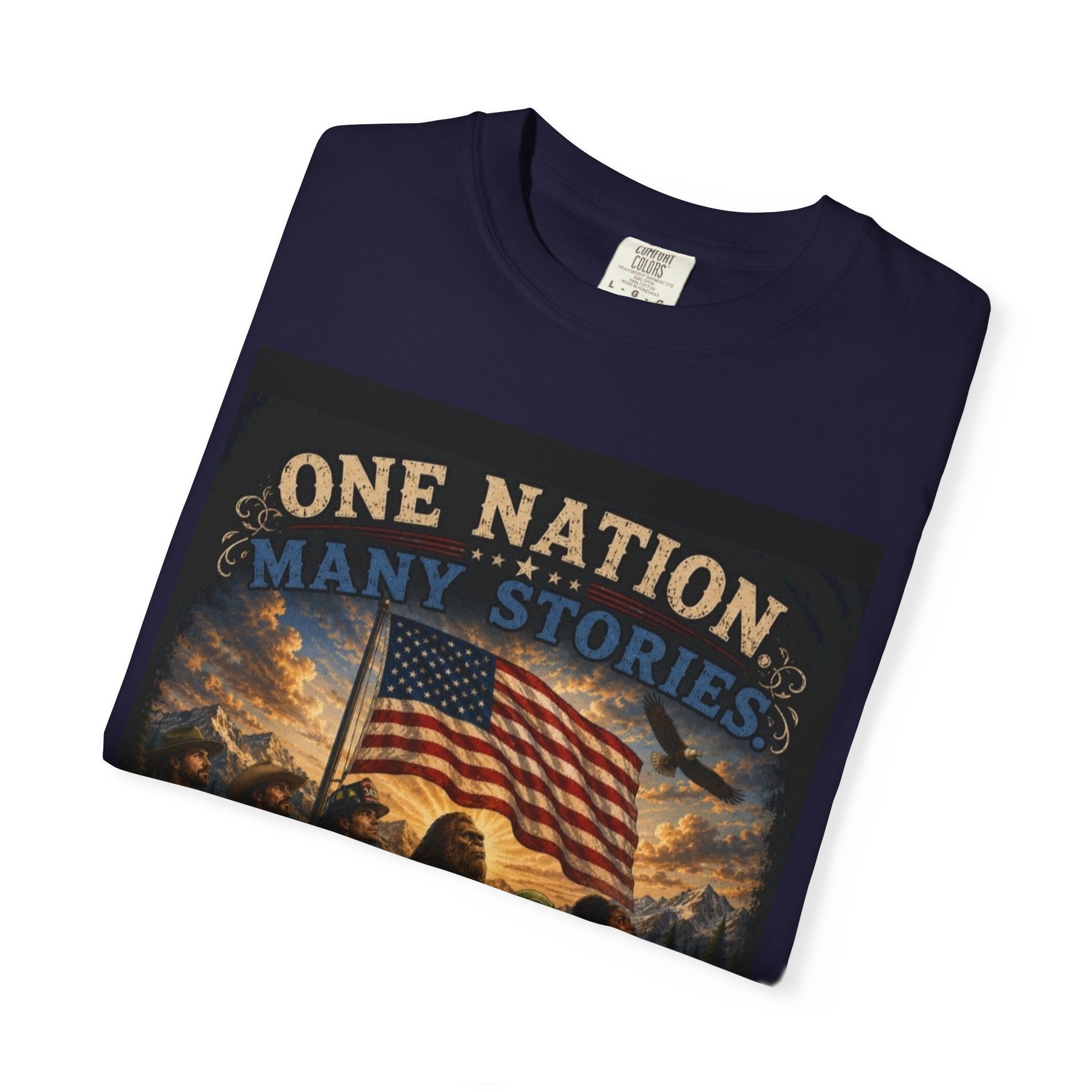 One Nation, One Flag T-Shirt — Patriotic American Flag Graphic Tee
