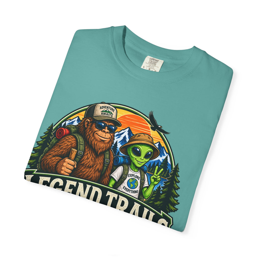 Legend Trails T-Shirt — Bigfoot & Alien Adventure Graphic Tee