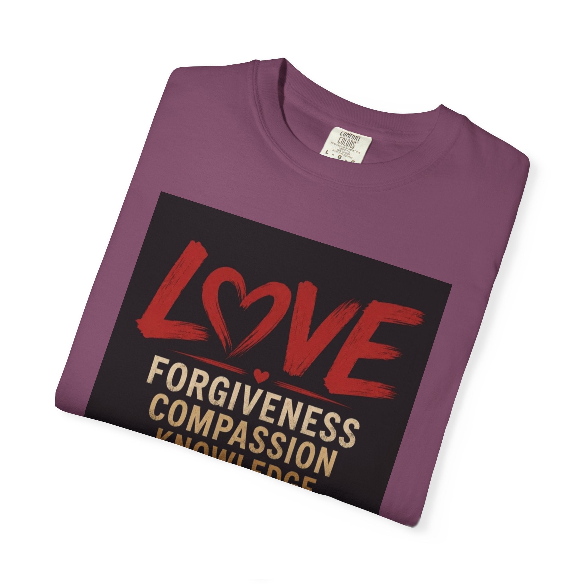 Love Words T-Shirt — Forgiveness, Compassion, Kindness Typography Tee