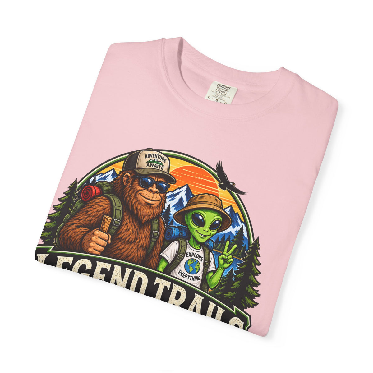 Legend Trails T-Shirt — Bigfoot & Alien Adventure Graphic Tee