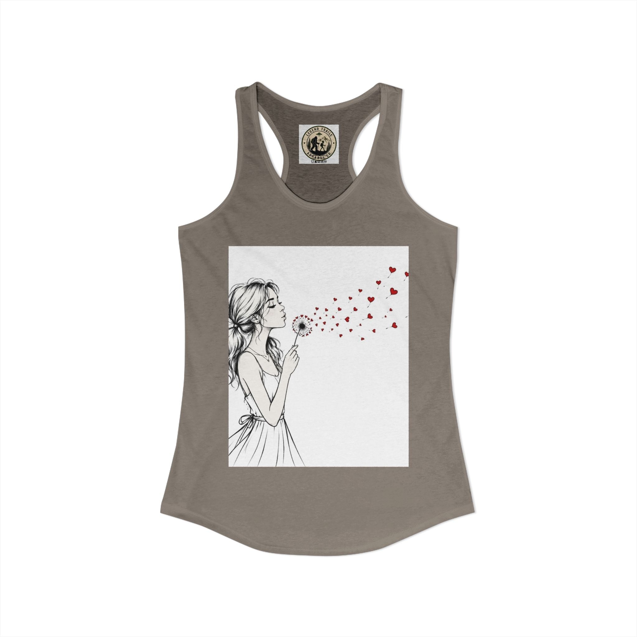 Women's Ideal Racerback Tank " SHARE THE LOVE"