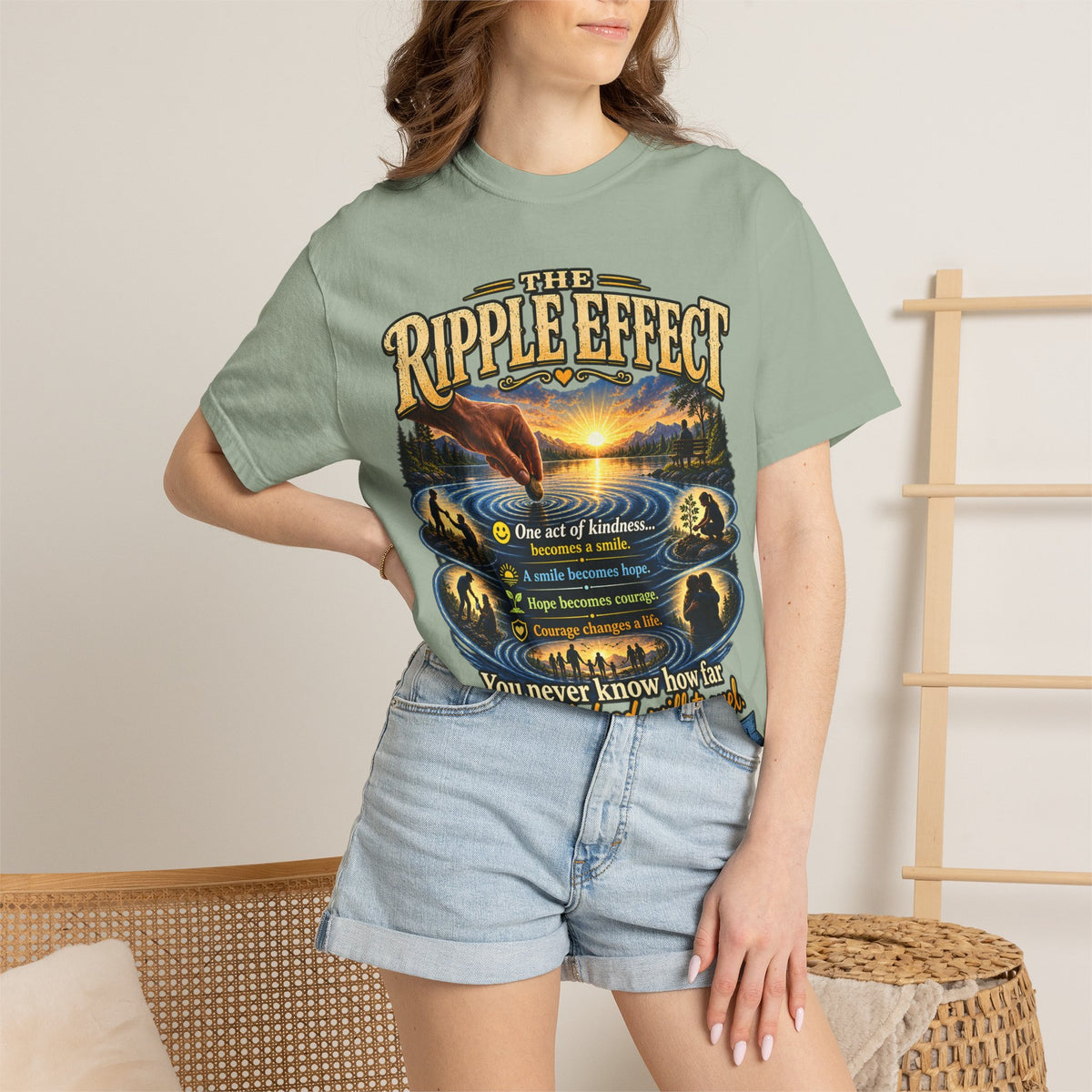 Ripple Effect T-Shirt — Inspirational Nature Graphic Tee