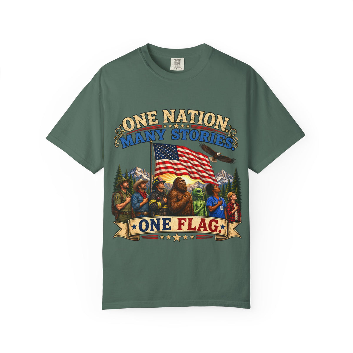 One Nation Many Stories One Flag T-Shirt