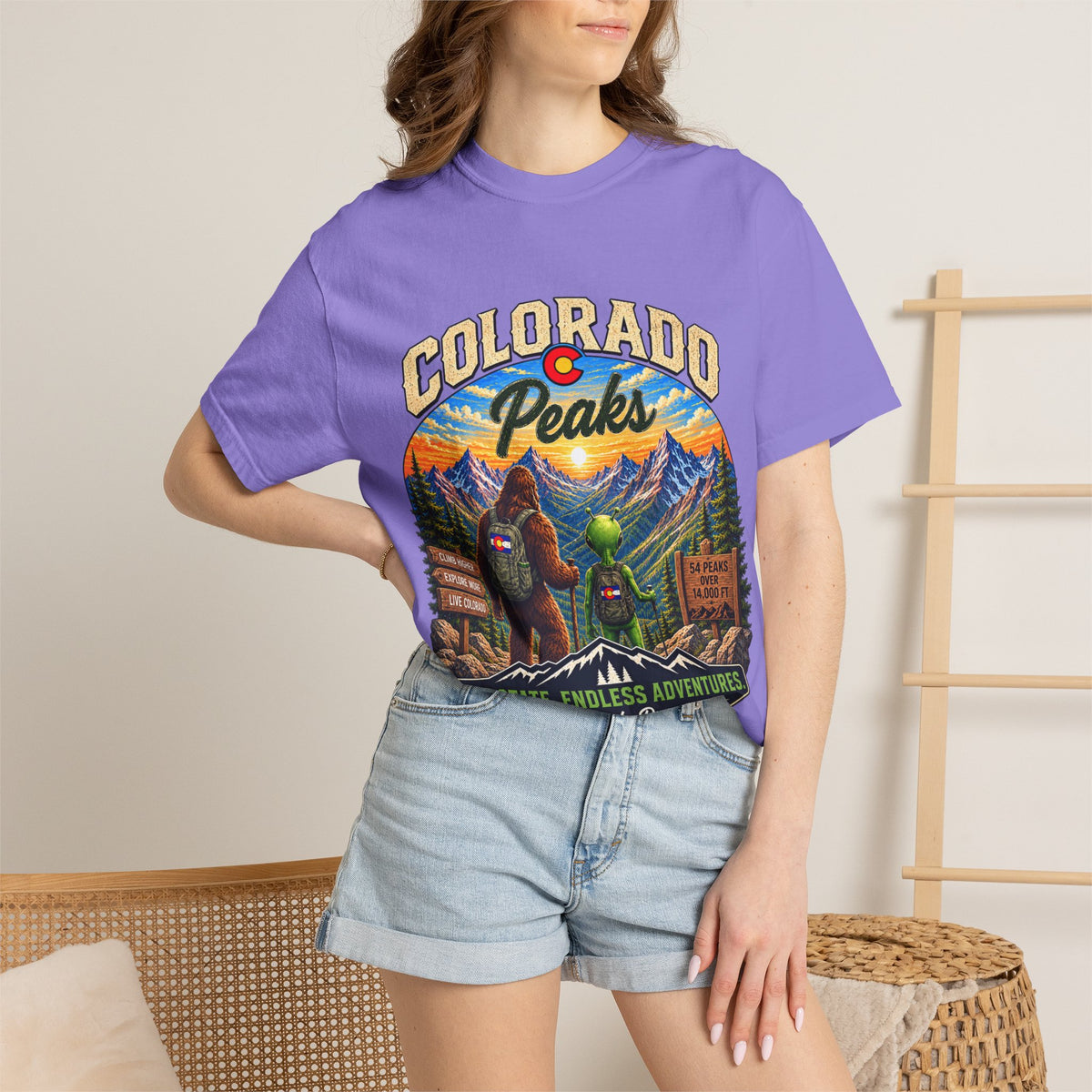 Colorado Peaks T-Shirt — One State, Endless Adventures Outdoor Graphic Tee