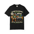 Bigfoot & Alien Rescue T-Shirt — "Be Kind to All Creatures" Adventure Tee