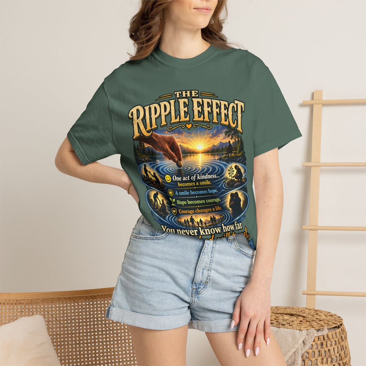 Ripple Effect T-Shirt — Inspirational Nature Graphic Tee