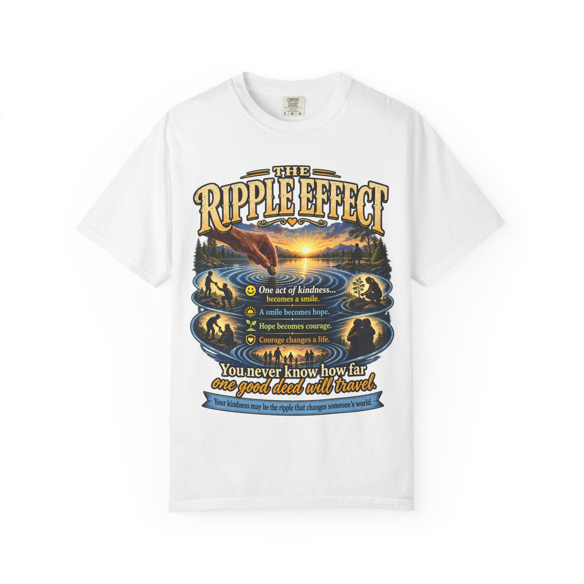 Ripple Effect T-Shirt — Inspirational Nature Graphic Tee