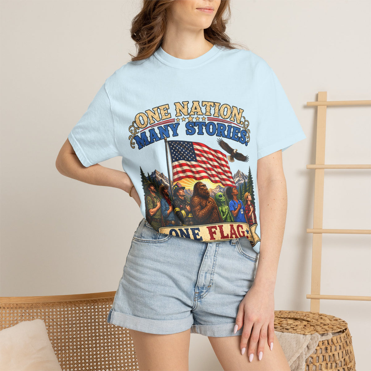 One Nation Many Stories One Flag T-Shirt