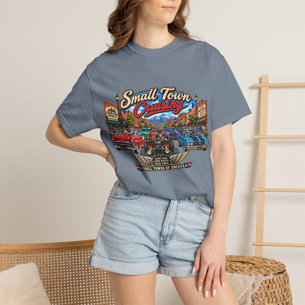 Small Town Cruising T-Shirt — Vintage Classic Car Scene Tee