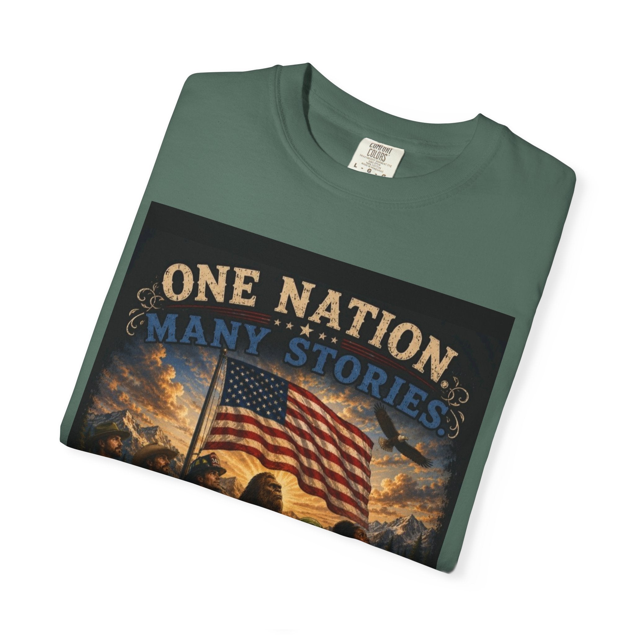 One Nation, One Flag T-Shirt — Patriotic American Flag Graphic Tee