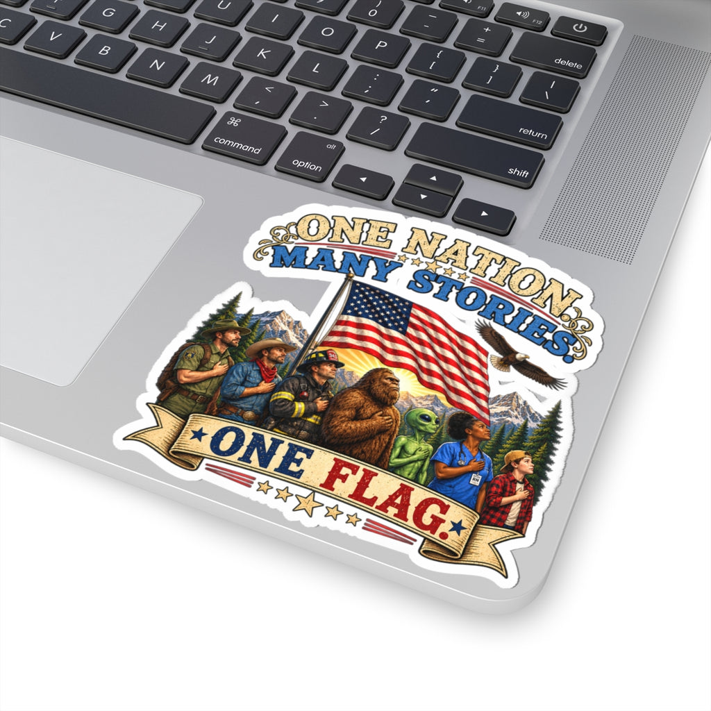 One Nation Many Stories - Patriotic Kiss-Cut Sticker
