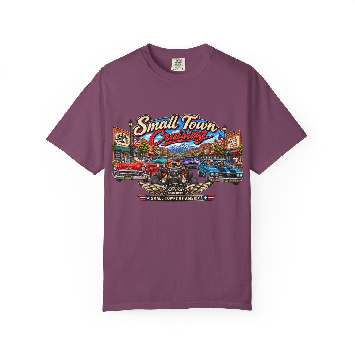 Small Town Cruising T-Shirt — Vintage Classic Car Scene Tee