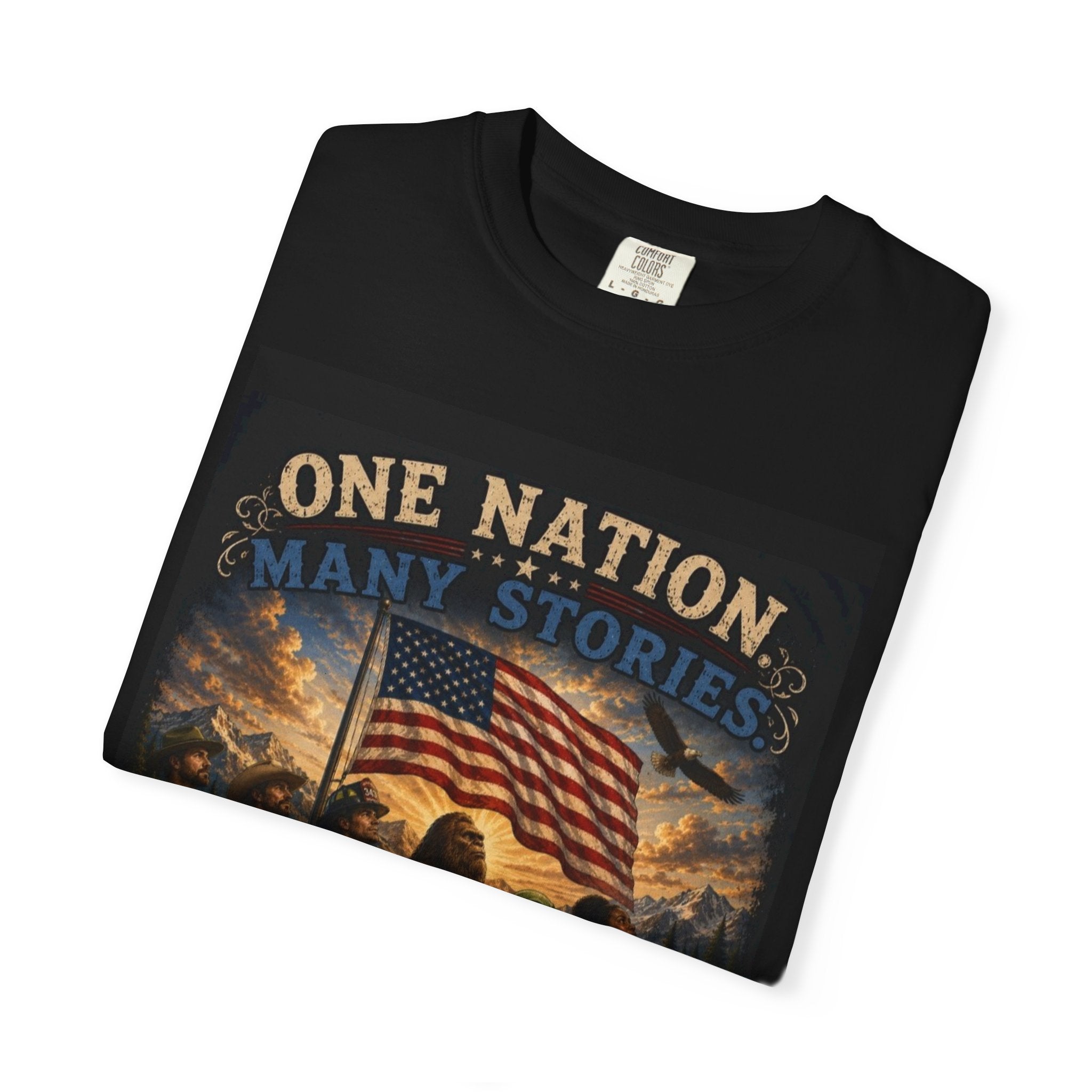 One Nation, One Flag T-Shirt — Patriotic American Flag Graphic Tee
