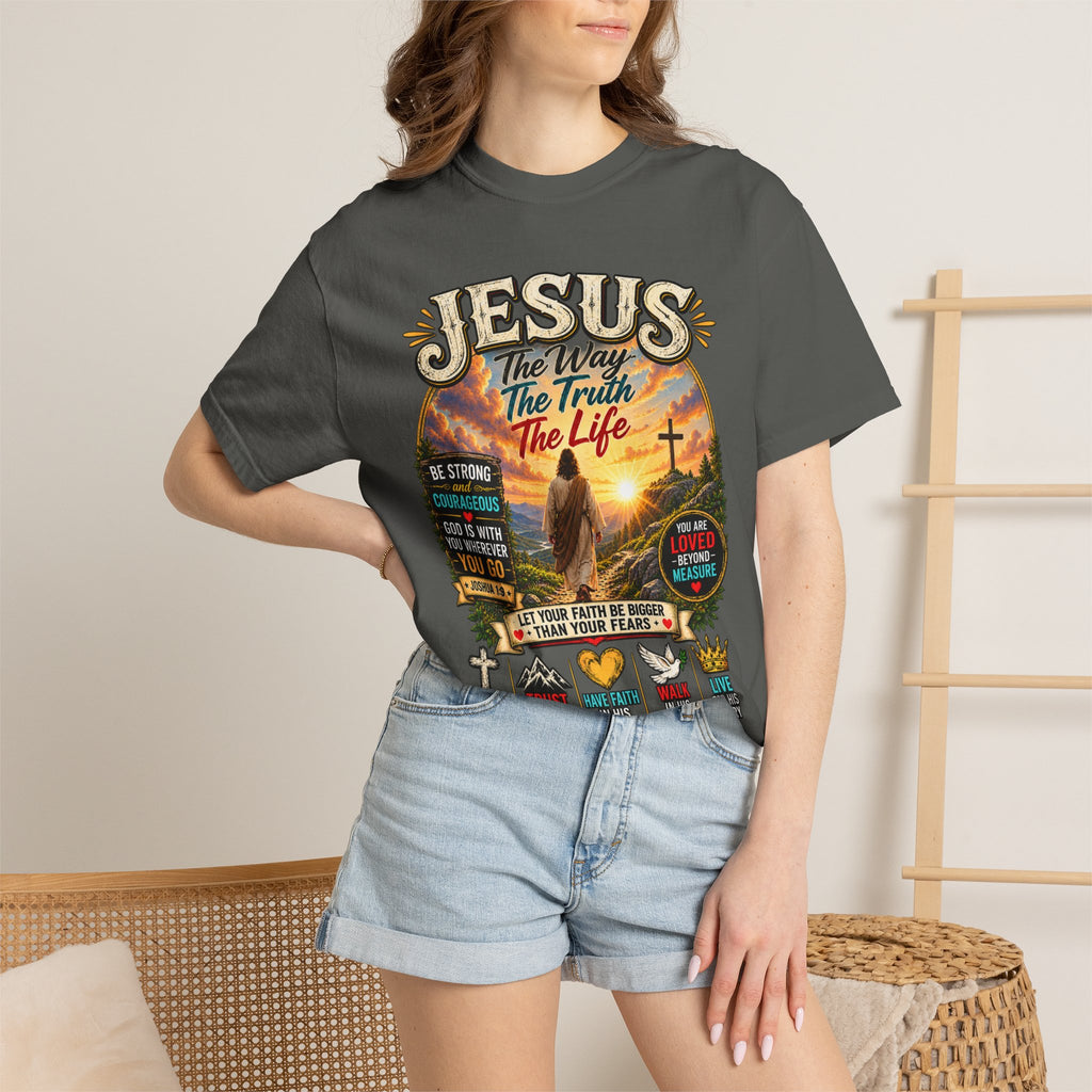 Jesus Faith T-Shirt — "Jesus: The Way, The Truth, The Life" Inspirational Christian Tee