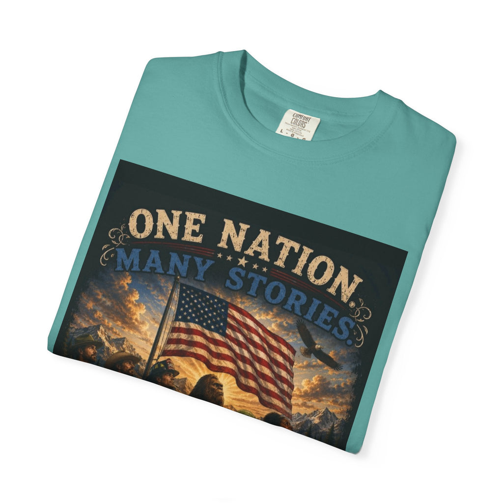 One Nation, One Flag T-Shirt — Patriotic American Flag Graphic Tee