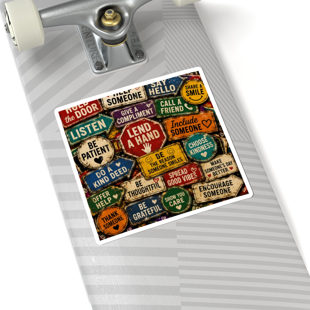 Kindness Signs Kiss-Cut Sticker — Positive Message Sticker Sheet