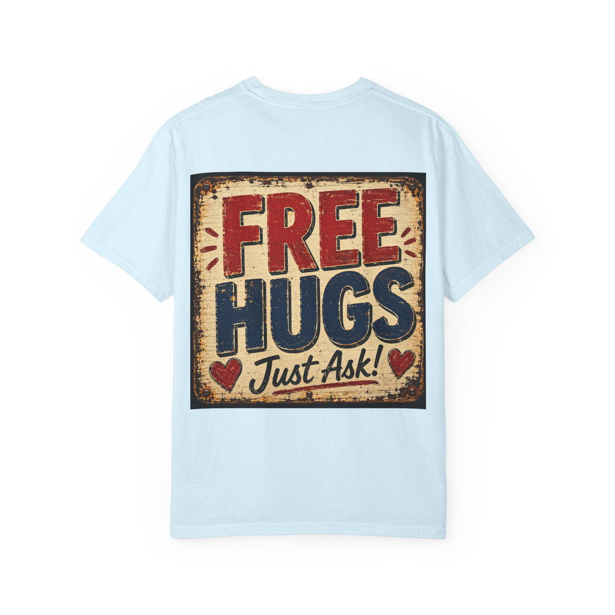 Free Hugs Vintage Graphic T-Shirt — "Free Hugs Just Ask" Comfort Tee