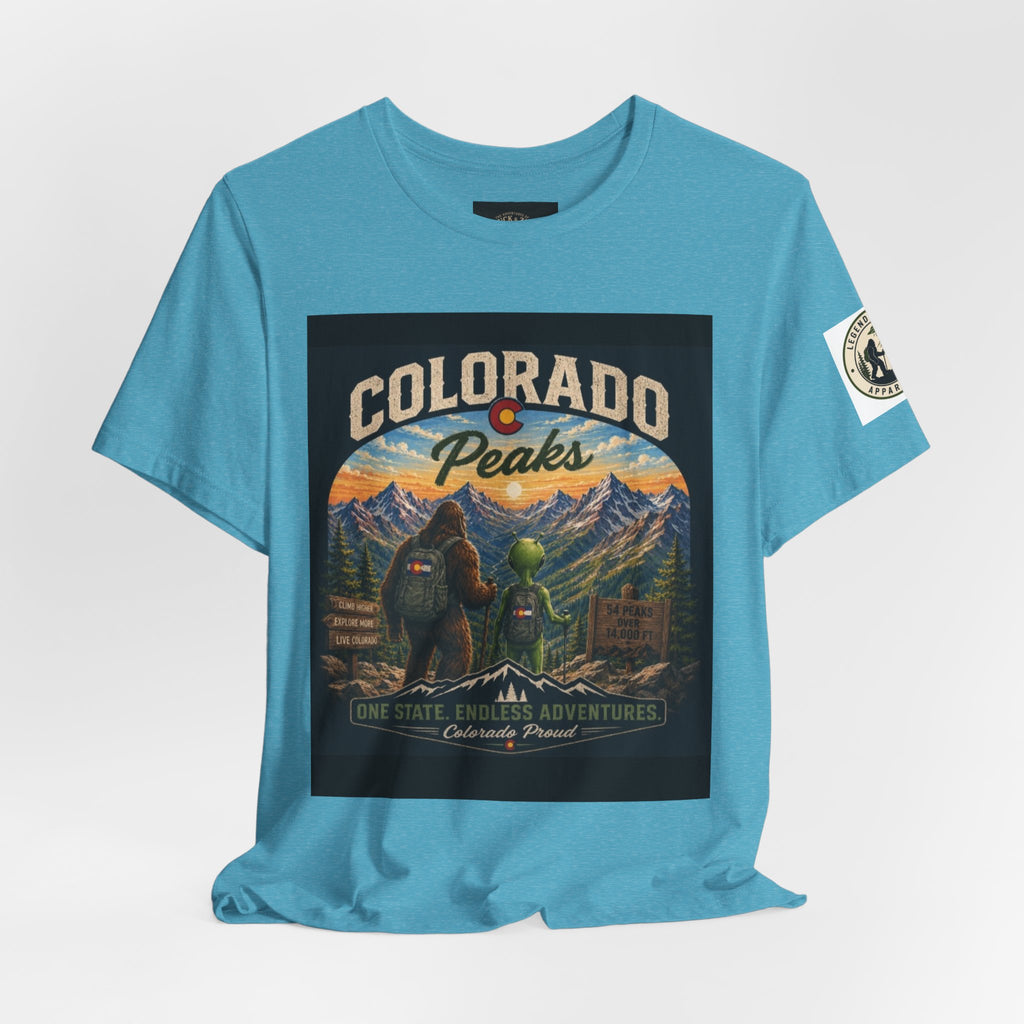 Colorado Peaks T‑Shirt — Retro Mountain Adventure Tee
